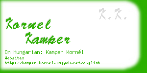 kornel kamper business card