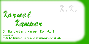 kornel kamper business card